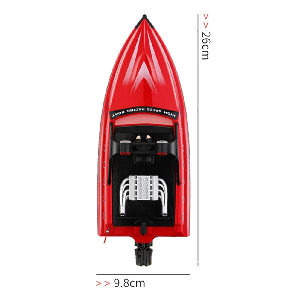 WLTOYS WL917 High-Speed Racing Boat Remote Control Competitive Boat with Lights, Propeller 16Km / h Speedboat Model Toy for Kids - Red - 6