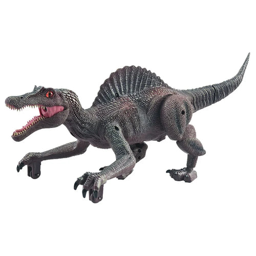SM011 Kids RC Spray Dinosaur Toy Electric Mechanical Spinosaurus Model Toy with Light Music Educational Toy - Black - 1