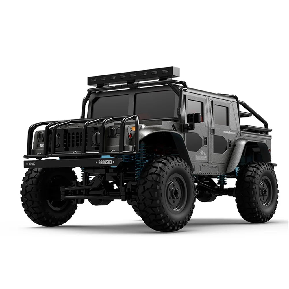 BG1535 1 / 12 Full-Scale Off-Road Vehicle 2.4G 4WD High-Speed RC Car Alloy Climbing Car IPX4 Waterproof Car Model Toys - Black Grey - 1
