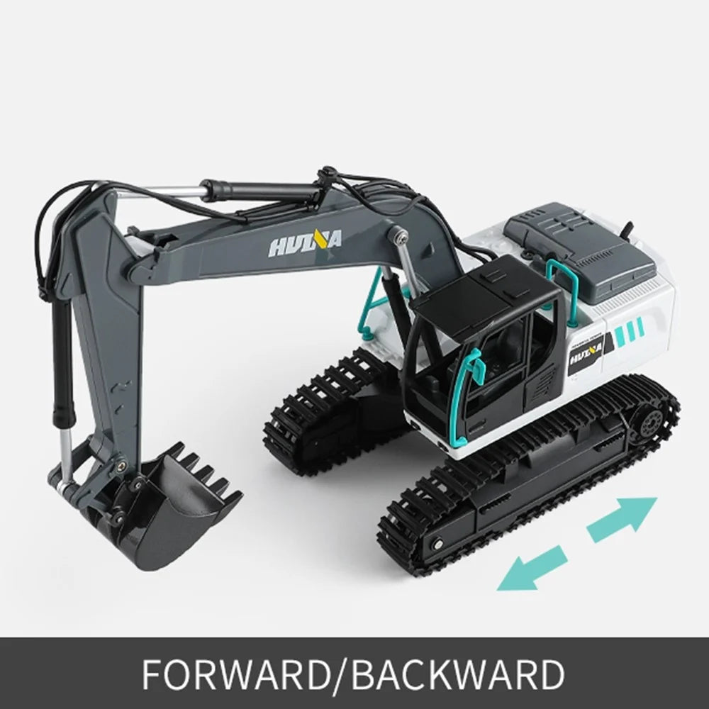 HUINA 1:24 Scale 9 Channels Remote Control Kids Simulation RC Excavator Toy Hobby Grade Construction Vehicle Children Gift - 6