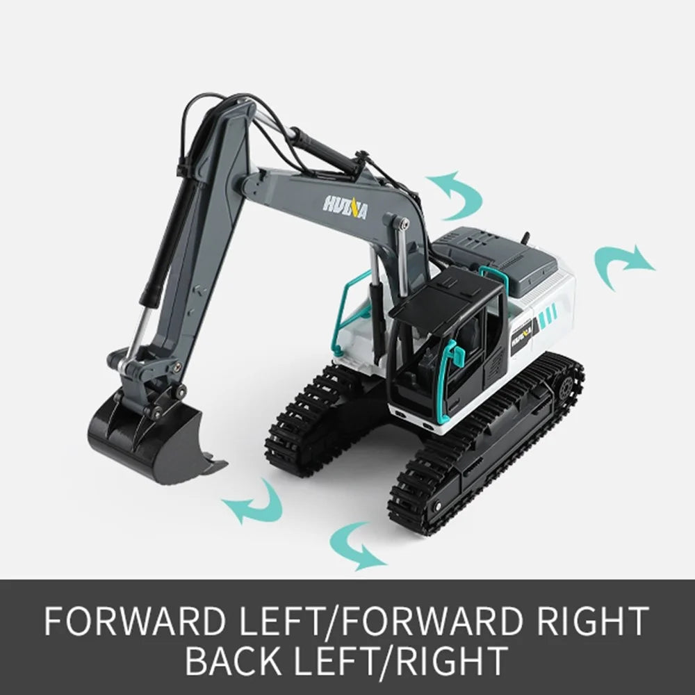 HUINA 1:24 Scale 9 Channels Remote Control Kids Simulation RC Excavator Toy Hobby Grade Construction Vehicle Children Gift - 7