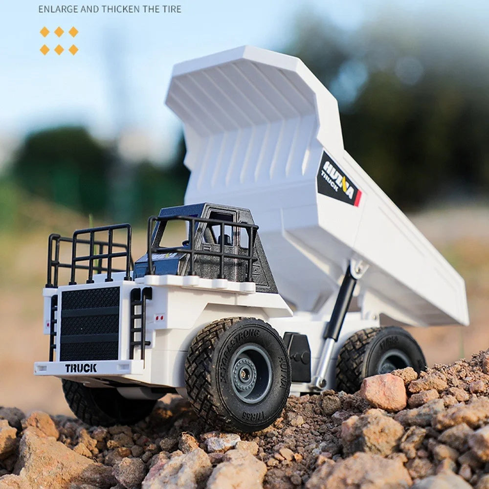 HUINA Kids Simulation 9 Channels Dump Truck Remote Control 1:24 Scale RC Toy Construction Vehicle Children Gift Remote Control Car Toy - 5