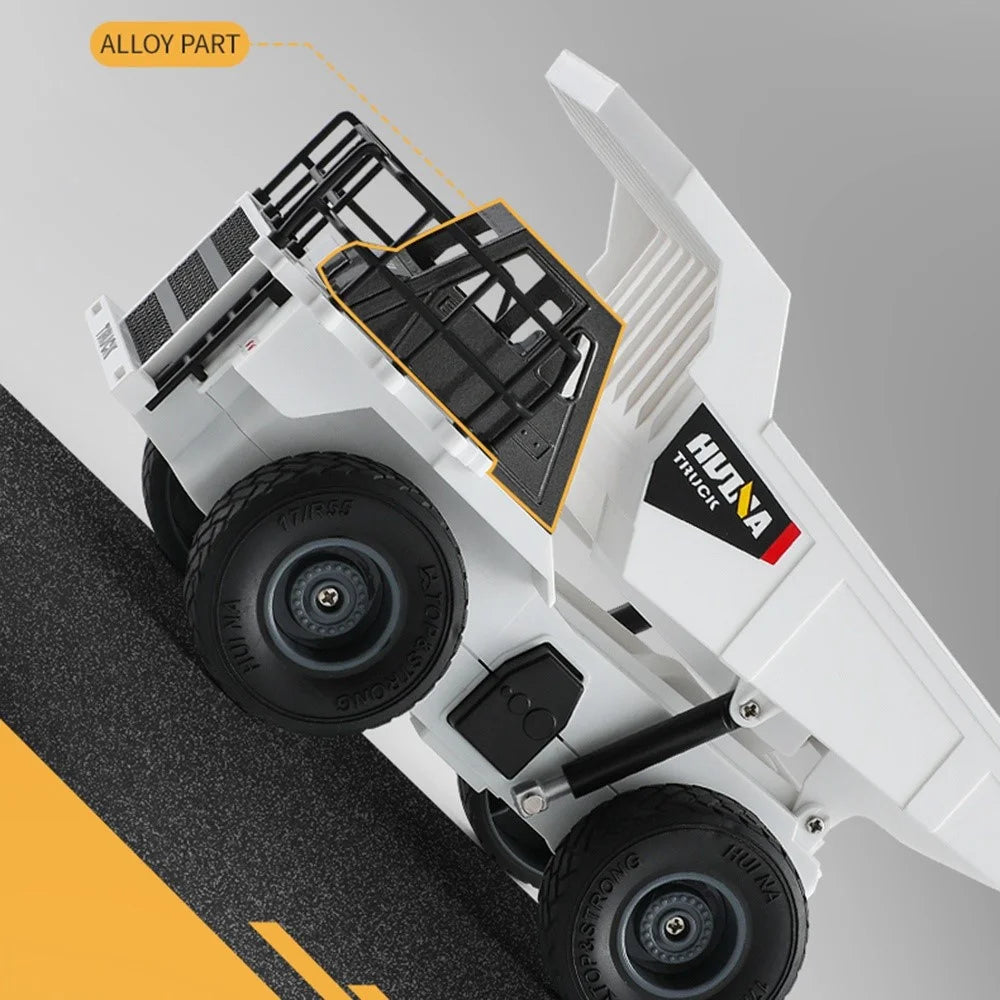 HUINA Kids Simulation 9 Channels Dump Truck Remote Control 1:24 Scale RC Toy Construction Vehicle Children Gift Remote Control Car Toy - 6