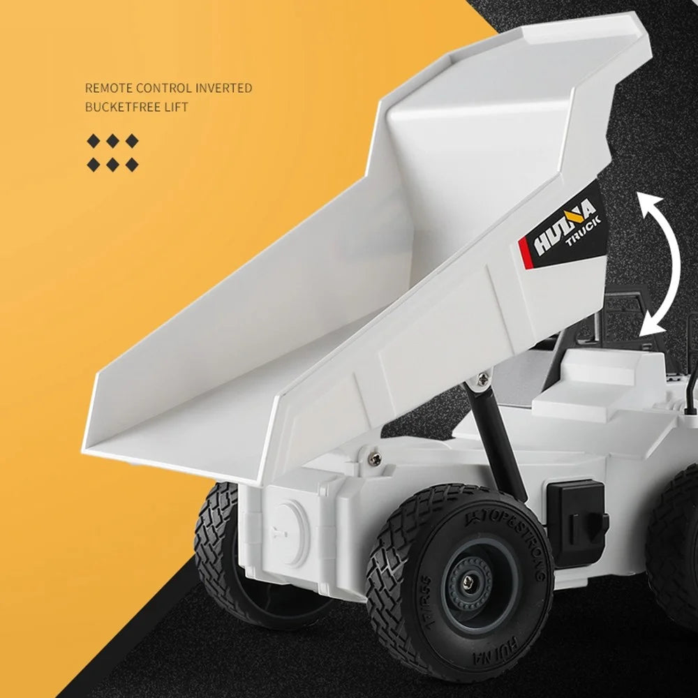 HUINA Kids Simulation 9 Channels Dump Truck Remote Control 1:24 Scale RC Toy Construction Vehicle Children Gift Remote Control Car Toy - 7