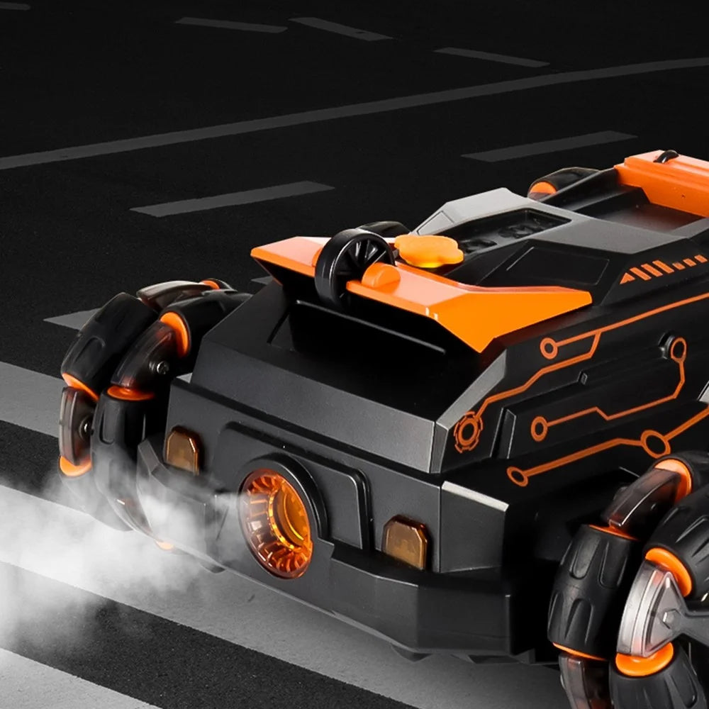 JJRC JC03 Children 4WD 2.4GHz RC Car 360-Degree Rotating Stunt Car Electric Vehicle Toy with Light / Spray Fog Function - Green - 5