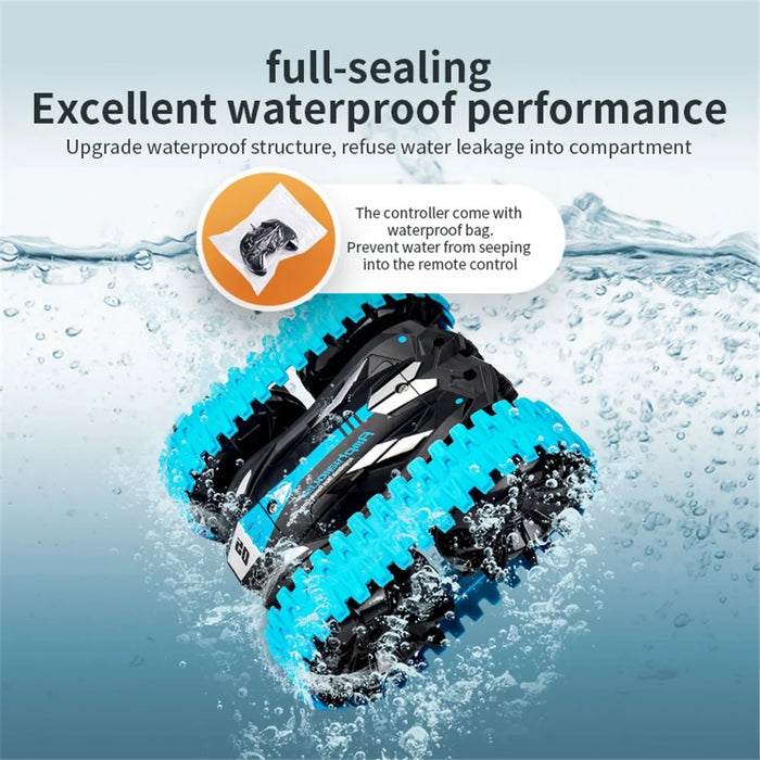 JJRC Q113 2.4G Remote Control Car Double-sided Tumbling Four-wheel Amphibious Stunt RC Car Children Toy - 4