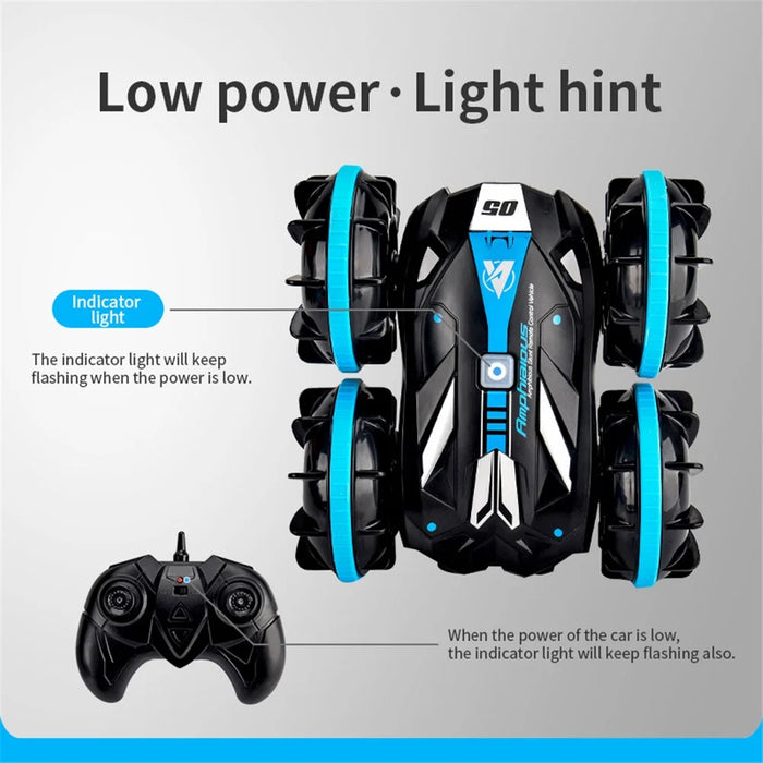 JJRC Q113 2.4G Remote Control Car Double-sided Tumbling Four-wheel Amphibious Stunt RC Car Children Toy - 7
