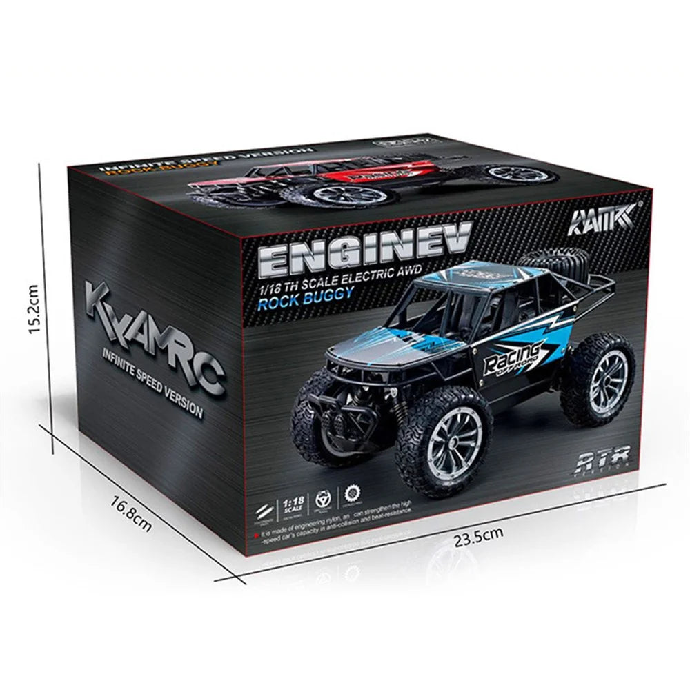 KYAMRC KY-2081A 1:18 2.4G RC Alloy Car High Speed Off-road Remote Control Racing Car Kids Boys Toy - Red - 5