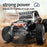 JJRC Q117-C 1:16 RC Off-Road Jeep Vehicle Four Wheel Brushless Motor High Speed Kids 2.4G Remote Control Car Toy - Black / Red - 6