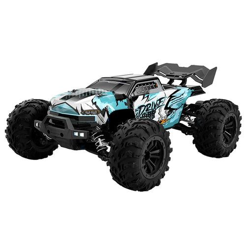 JJRC Q117-B 1 / 16 4WD 70 Km / h High-Speed Off-Road Vehicle 2.4G Brushless Remote Control Climbing Car with LED Headlights - Blue - 1