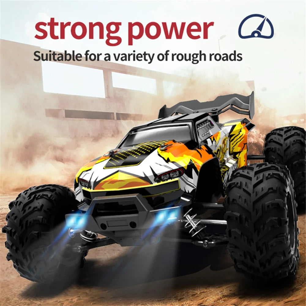 JJRC Q117-B 1 / 16 4WD 70 Km / h High-Speed Off-Road Vehicle 2.4G Brushless Remote Control Climbing Car with LED Headlights - Blue - 3