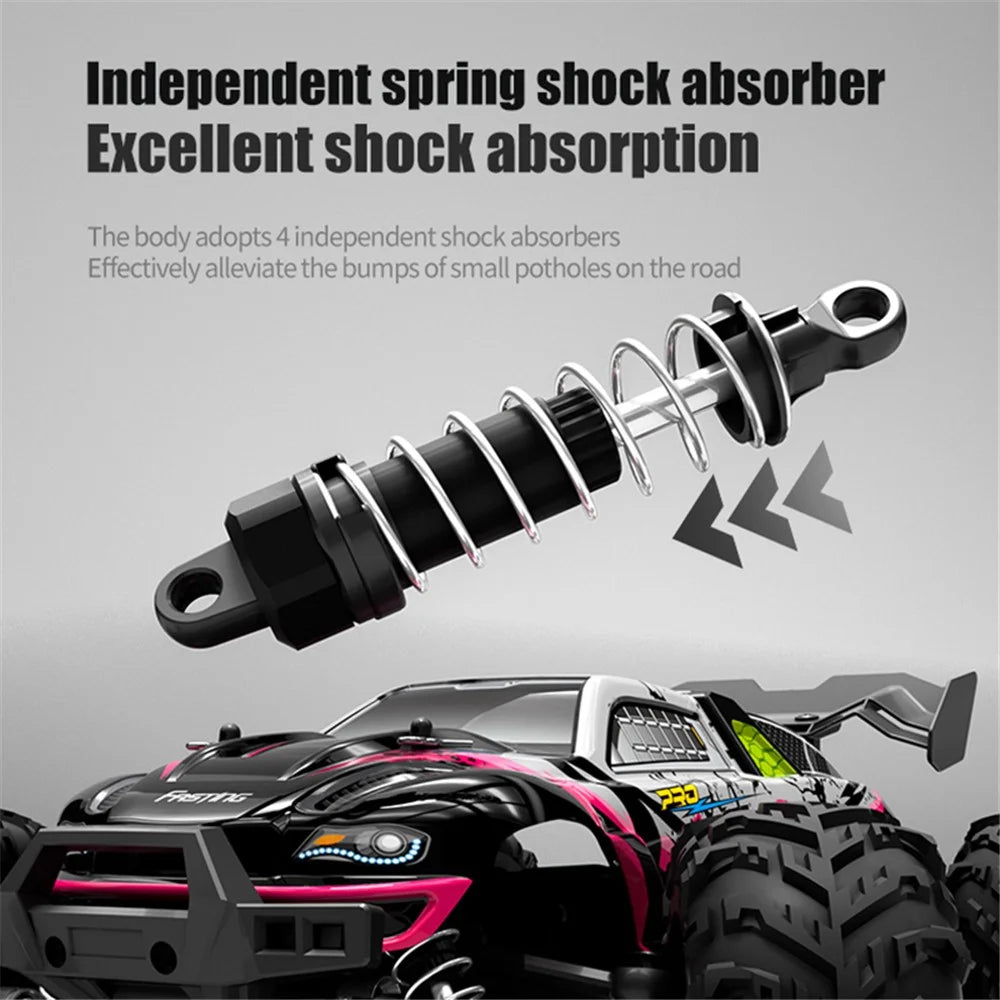 JJRC Q117-A 2.4G 1 / 16 4WD Off-Road Vehicle 70 Km / h High-Speed Climbing Car IPX4 Splash-Proof ESC RC Car with LED Headlights - Red - 6