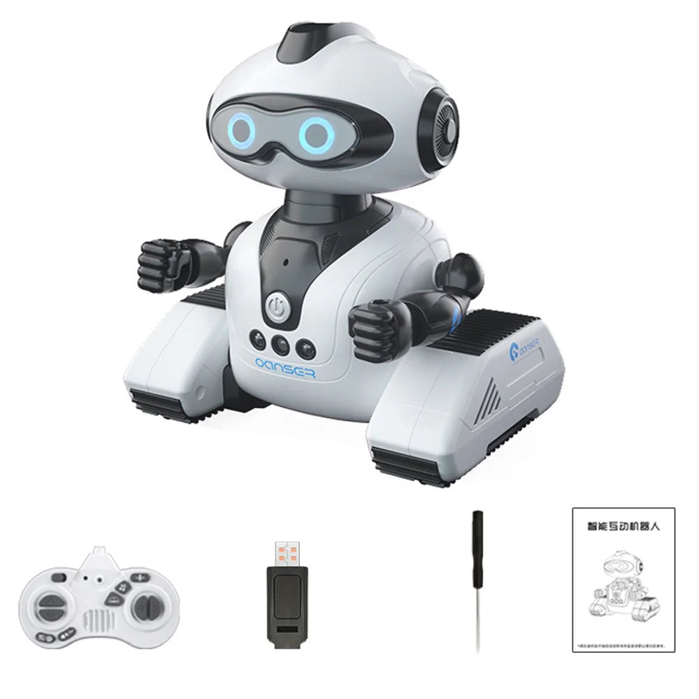 JJRC R22 RC Electric Robot Children Science Educational Toys DIY Programming Recording Built-In Lithium Battery - White - 1