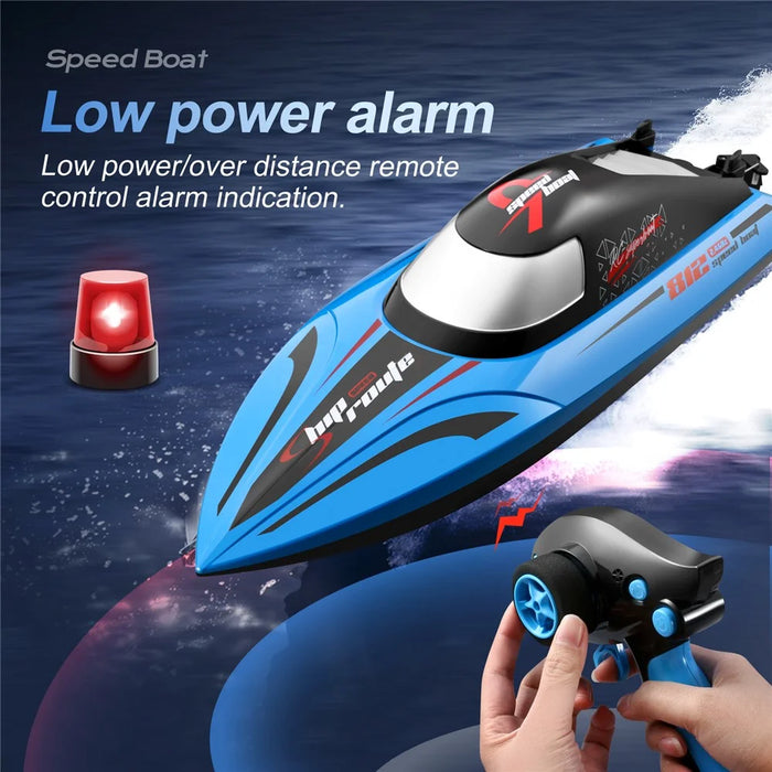 812 2.4Ghz High Speed RC Speedboat Anti Capsizing Children Remote Control Boat Toy, Dual Battery - Orange - 6
