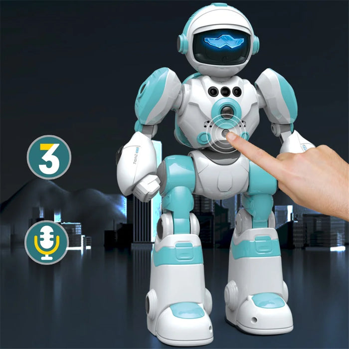 BG1538 RC Dancing Robot AI Smart Voice Robot Model Toys Support Remote Programming, Gesture Sensor - Green - 3