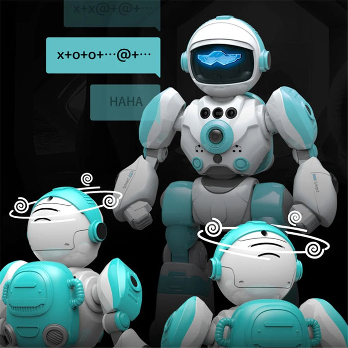 BG1538 RC Dancing Robot AI Smart Voice Robot Model Toys Support Remote Programming, Gesture Sensor - Green - 4