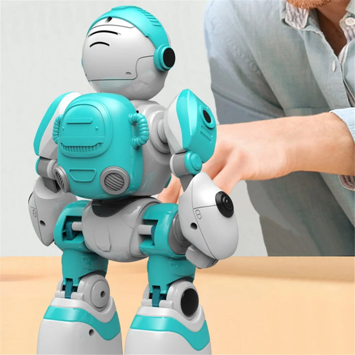 BG1538 RC Dancing Robot AI Smart Voice Robot Model Toys Support Remote Programming, Gesture Sensor - Green - 6