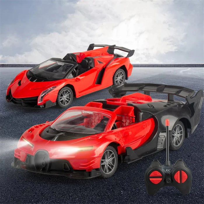 LX6078A 1:18 4CH RC Car Simulation Racing Car Model Toy Wireless Drift Electric Vehicle Toys for Children - Red - 2