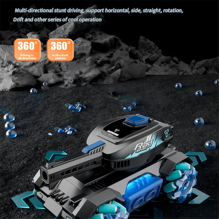 4DRC Y1 For Adult Kids RC Tank Water Bomb Remote Control Stunt Car Toy, with 1 Battery - Blue - 6
