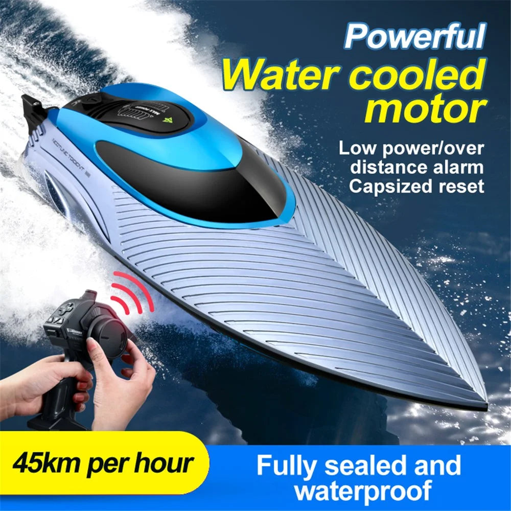 4DRC S3 RC Speedboat 2.4Ghz Remote Control Boat Kids Water Toy, 2 Batteries - Green - 3