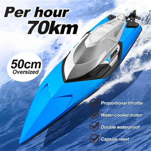 4DRC S2 High-Speed RC Boat 70Km / h Speedboat Toy, Dual Batteries - Green - 2
