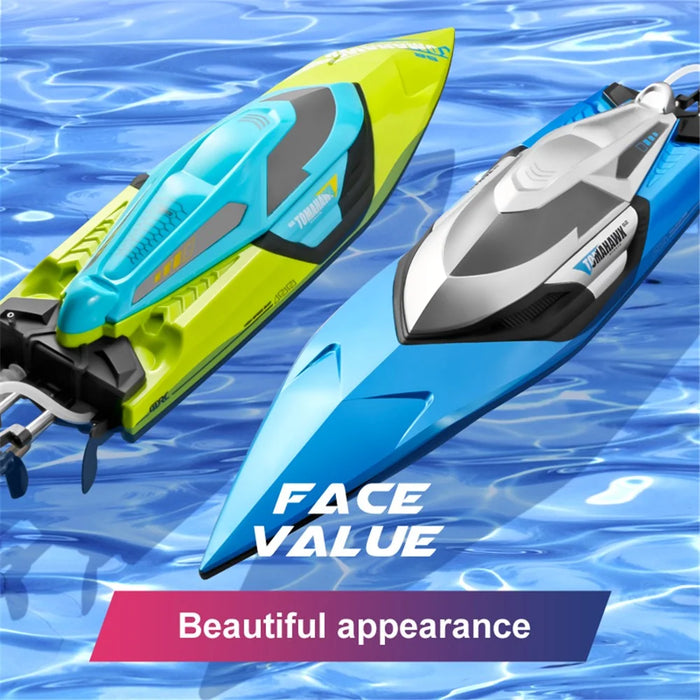 4DRC S2 High-Speed RC Boat 70Km / h Speedboat Toy, Dual Batteries - Green - 4