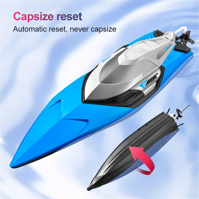 4DRC S2 High-Speed RC Boat 70Km / h Speedboat Toy, Dual Batteries - Green - 7