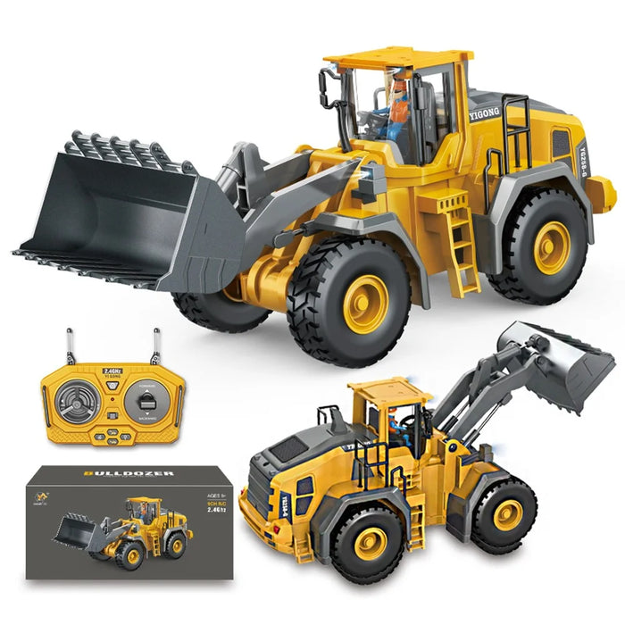 BC1057 Children 2.4G Bulldozer Kids Alloy RC Engineering Vehicle Toys with Remote Control - 3