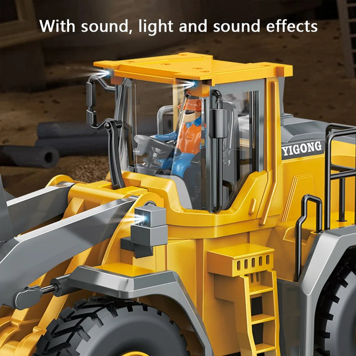 BC1057 Children 2.4G Bulldozer Kids Alloy RC Engineering Vehicle Toys with Remote Control - 5