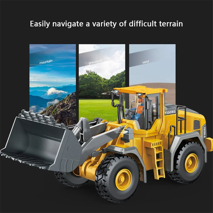 BC1057 Children 2.4G Bulldozer Kids Alloy RC Engineering Vehicle Toys with Remote Control - 6