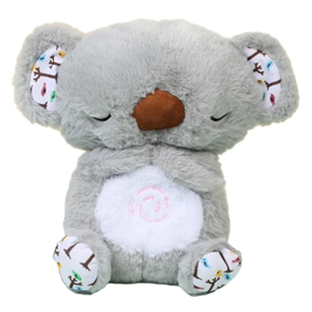 Animal Shape Plush Doll Baby Children Soothing Companion Soft Stuffed Toy with Music and Light - Grey Koala - 1