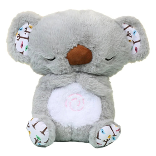 Animal Shape Plush Doll Baby Children Soothing Companion Soft Stuffed Toy with Music and Light - Grey Koala - 1
