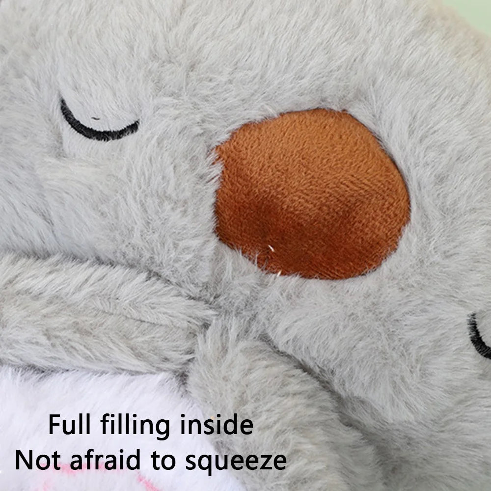Animal Shape Plush Doll Baby Children Soothing Companion Soft Stuffed Toy with Music and Light - Grey Koala - 4