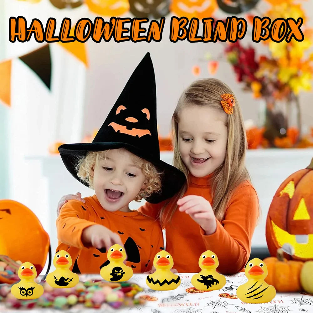 DOWMOO 24PCS Halloween Rubber Duck Blind Box Gift Countdown Calendar Holiday Themed Toy Collectibles - 24-Cell - 4