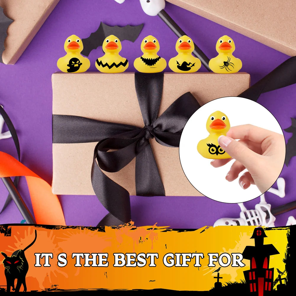 DOWMOO 24PCS Halloween Rubber Duck Blind Box Gift Countdown Calendar Holiday Themed Toy Collectibles - 24-Cell - 7
