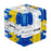 6.9 x 6.9 x 6.9cm 3D Maze Cube Rolling Ball Puzzle Game for Kids Brain Teaser Skill Builder Educational Toy Gift - Blue+White - 1