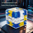 6.9 x 6.9 x 6.9cm 3D Maze Cube Rolling Ball Puzzle Game for Kids Brain Teaser Skill Builder Educational Toy Gift - Blue+White - 2