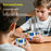 6.9 x 6.9 x 6.9cm 3D Maze Cube Rolling Ball Puzzle Game for Kids Brain Teaser Skill Builder Educational Toy Gift - Blue+White - 5