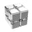 Aluminum Alloy Magic Cube DIY Assembled Developing Intelligence Decompression Toy Gift - Silver - 1