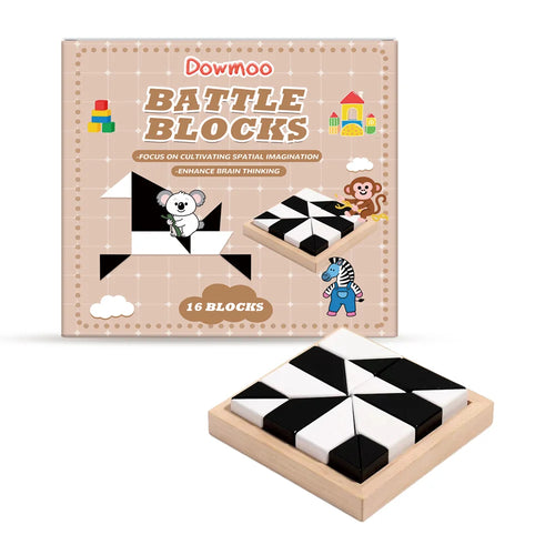 DOWMOO 16Pcs / Set Creative Puzzle Game Hidden Building Blocks Spatial Imagination Logic Training Parent-Child Interactive Toy - 1