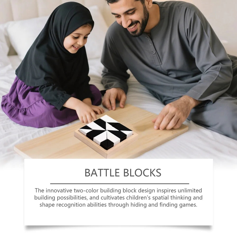 DOWMOO 16Pcs / Set Creative Puzzle Game Hidden Building Blocks Spatial Imagination Logic Training Parent-Child Interactive Toy - 5