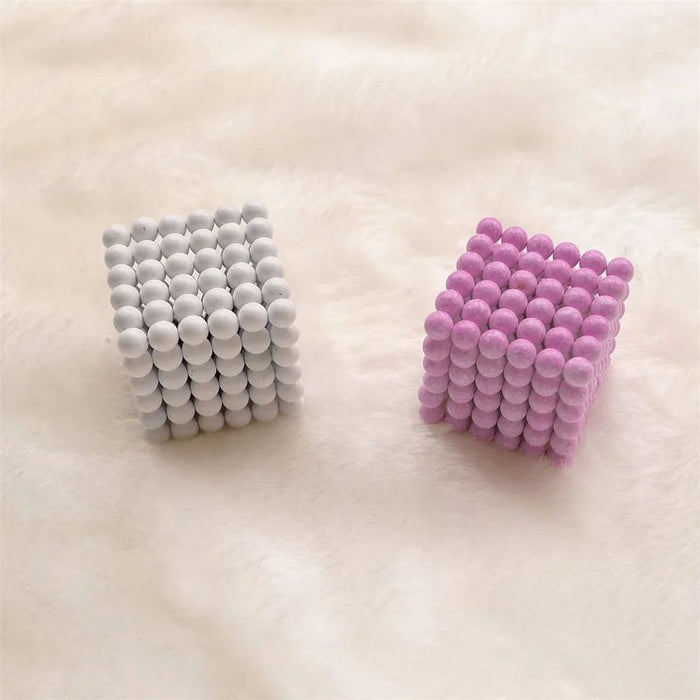 216Pcs/Set 5mm UV Discoloration Magnetic Balls Building Block Toy - White - 1