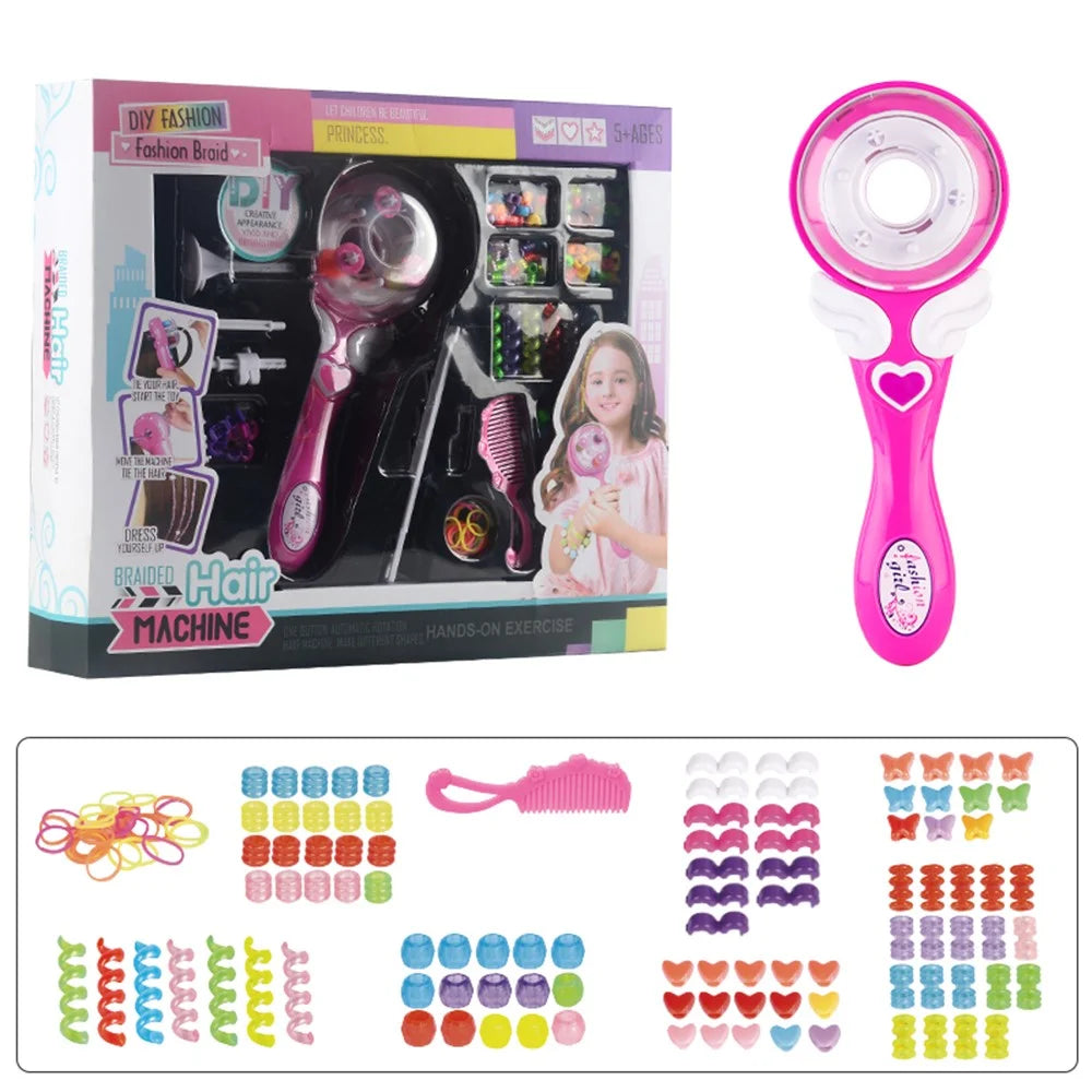 Children's Electric DIY Hair Braid Girl with Braids Hairdressing Play Toys Self-care Ability Training - 1