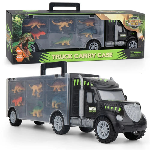 Dinosaur Container Toy Truck Carrier Truck Toys DIY Storage Set Transport Car Toy Child Toy - 1