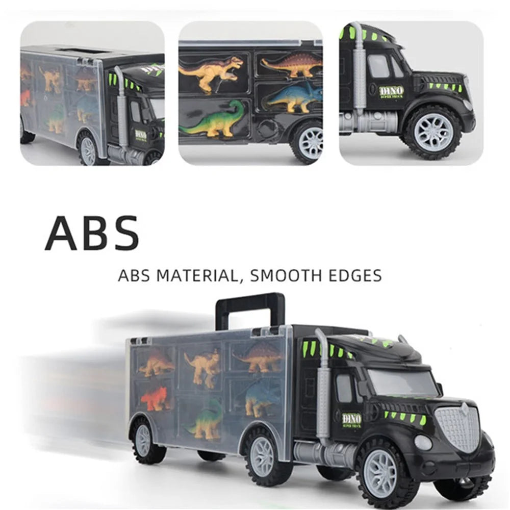 Dinosaur Container Toy Truck Carrier Truck Toys DIY Storage Set Transport Car Toy Child Toy - 3