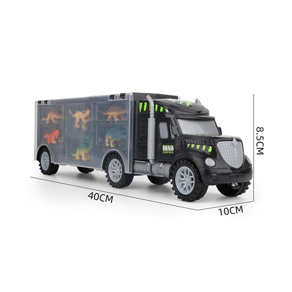 Dinosaur Container Toy Truck Carrier Truck Toys DIY Storage Set Transport Car Toy Child Toy - 5