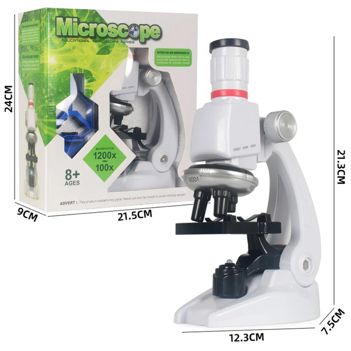Children Toy Biological Microscope 1200X Illuminated Microscope Kit - 2