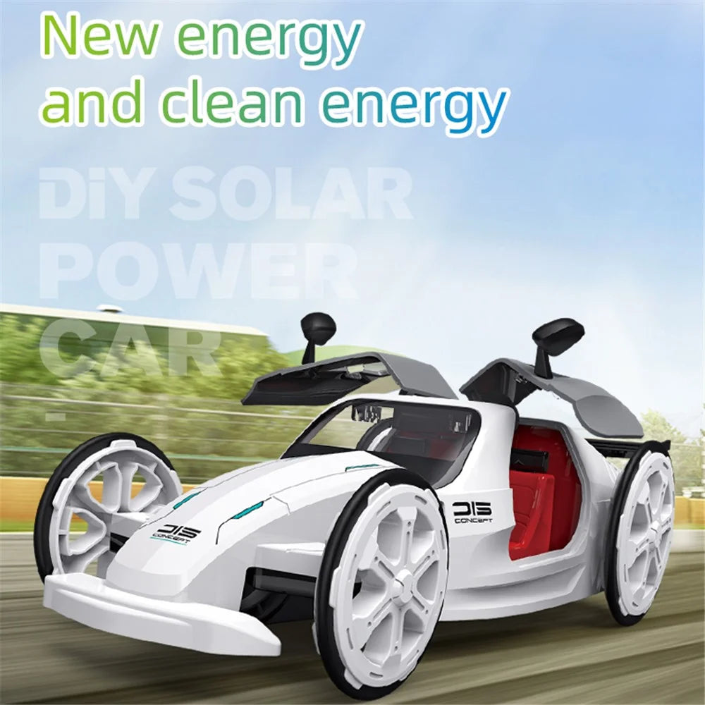 DIY015 DIY Solar Power Car STEM Education Four Wheel Model Car Toy for Kids - 4