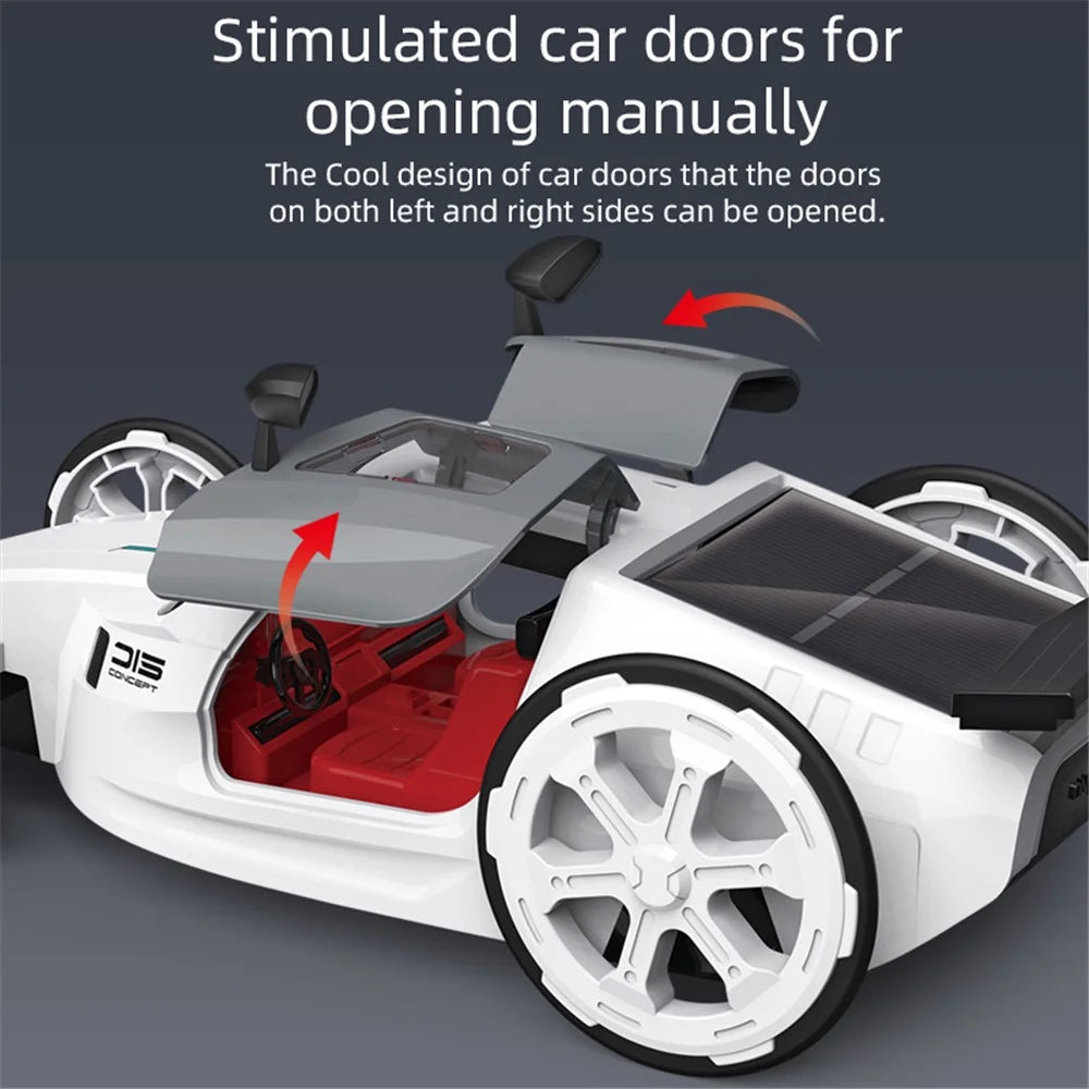 DIY015 DIY Solar Power Car STEM Education Four Wheel Model Car Toy for Kids - 6
