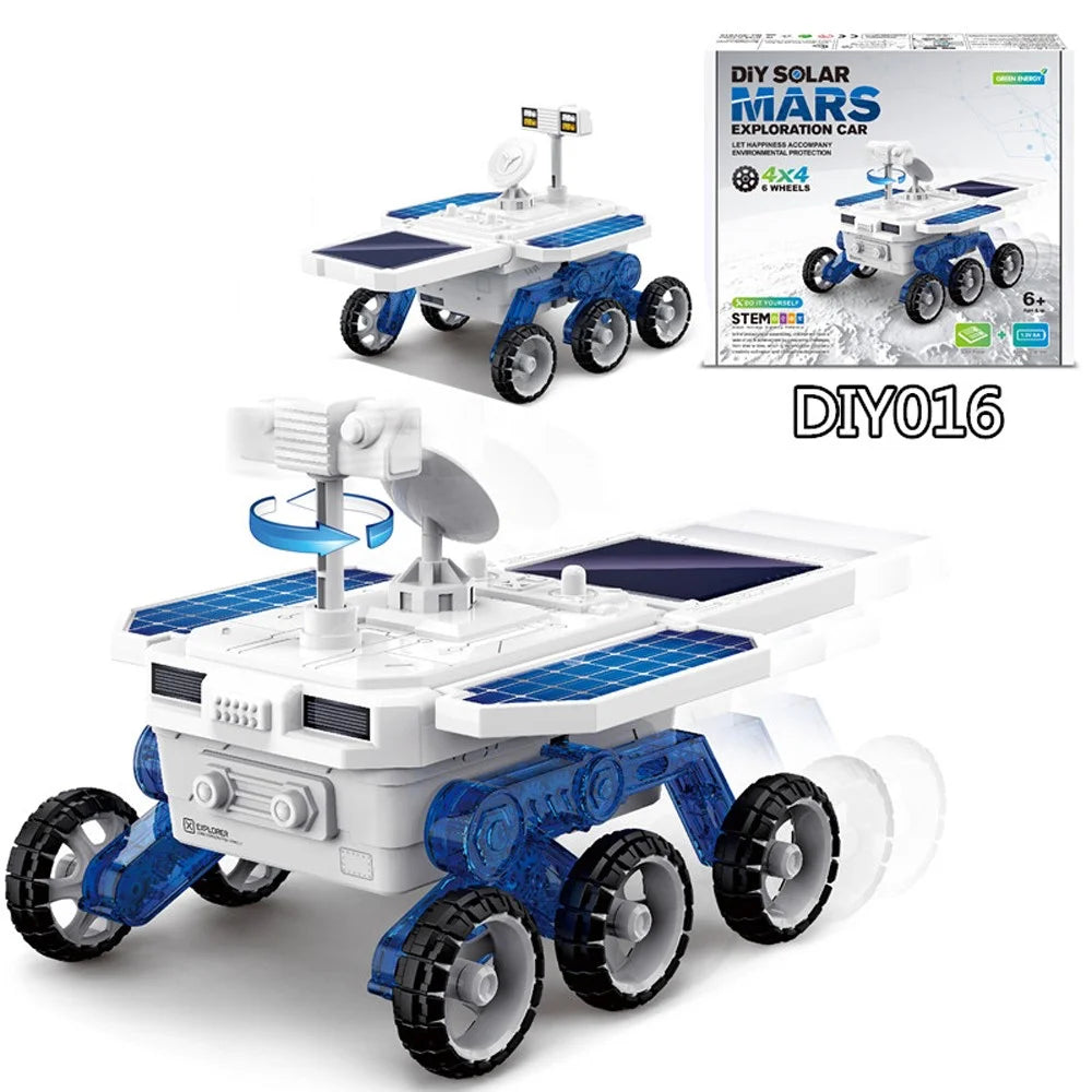 DIY016 DIY Solar Power Space Rover STEM Education Car Model Toy for Kids - 3
